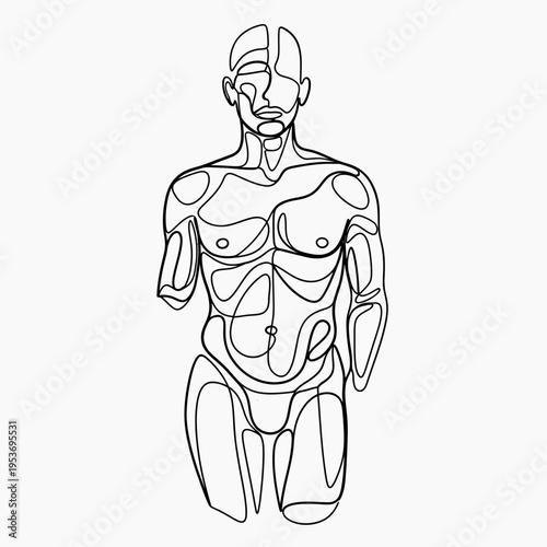 human body anatomy line art illustration