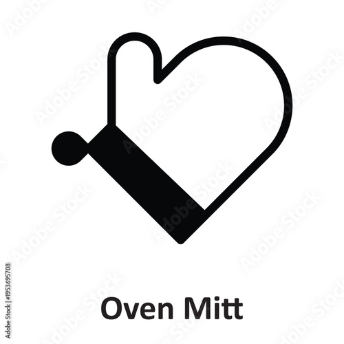 Oven Mitt Vector icon which can easily modify or edit