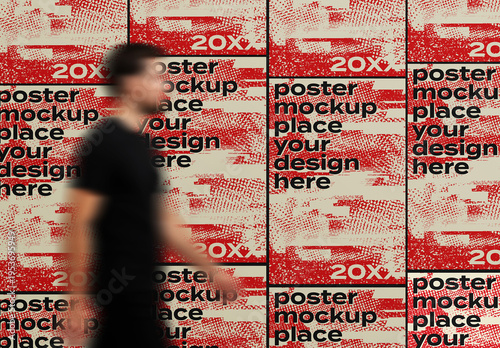 Outdoor Street Poster Advertising Mockup