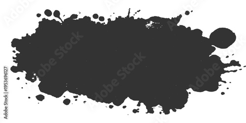 Ink Blot Design Embodying Grunge and Artistic Expression. 