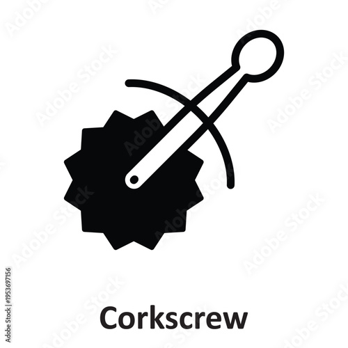 Corkscrew Vector icon which can easily modify or edit