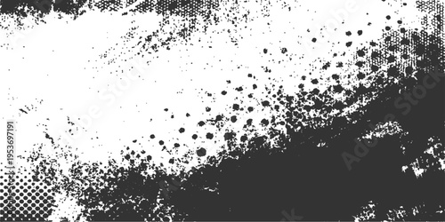 Abstract black and white textured background, evoking a sense of raw, weathered aesthetics. A blend of grunge, art, and modern design, creating a striking visual.