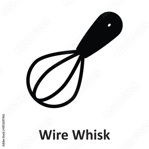 Wire Whisk Vector icon which can easily modify or edit