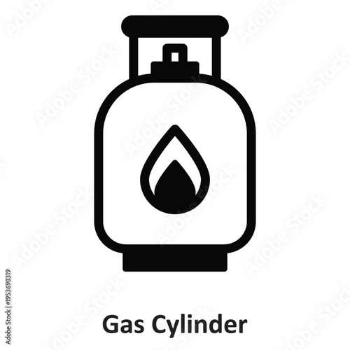 Gas Cylinder Vector icon which can easily modify or edit