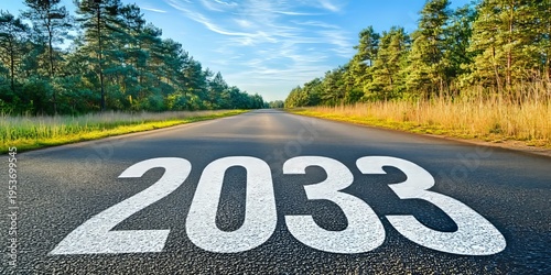 The Journey Towards 2033 An Empty Road Stretches to the Horizon, Symbolizing Future Possibilities.