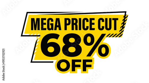 Mega Price Cut 68% Off Sale Banner