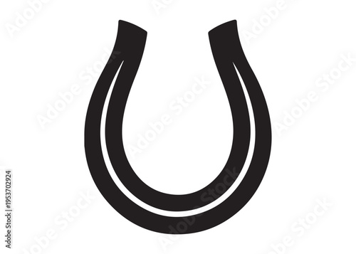 horseshoe logo silhouette vector, lucky iron horseshoes silhouette vector illustration, blacksmith horseshoe logo, horse footwear logo silhouette design on white background