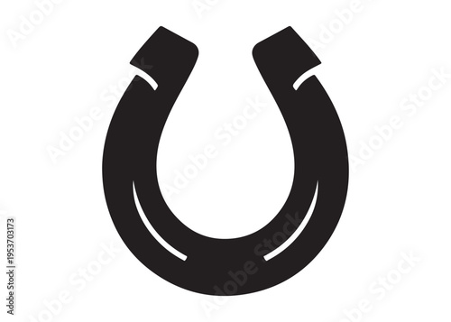 horseshoe logo silhouette vector, lucky iron horseshoes silhouette vector illustration, blacksmith horseshoe logo, horse footwear logo silhouette design on white background