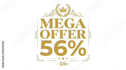Elegant Mega Offer Banner with 56% Discount