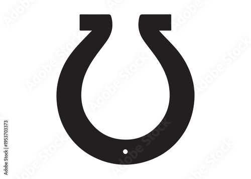 horseshoe logo silhouette vector, lucky iron horseshoes silhouette vector illustration, blacksmith horseshoe logo, horse footwear logo silhouette design on white background