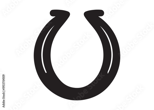 horseshoe logo silhouette vector, lucky iron horseshoes silhouette vector illustration, blacksmith horseshoe logo, horse footwear logo silhouette design on white background