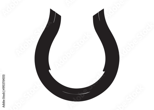 horseshoe logo silhouette vector, lucky iron horseshoes silhouette vector illustration, blacksmith horseshoe logo, horse footwear logo silhouette design on white background