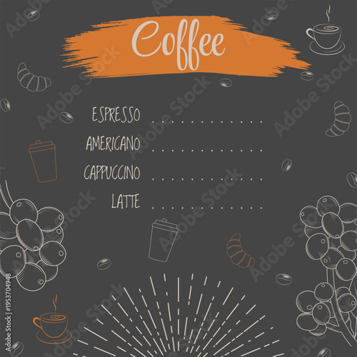 template coffee house menu