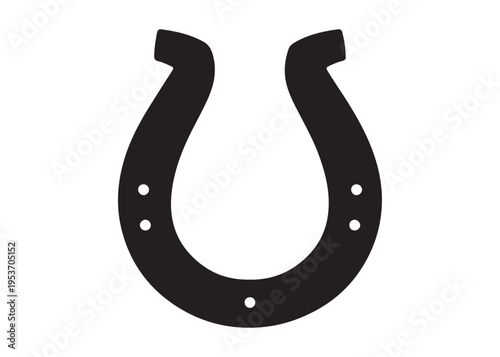 horseshoe logo silhouette vector, lucky iron horseshoes silhouette vector illustration, blacksmith horseshoe logo, horse footwear logo silhouette design on white background