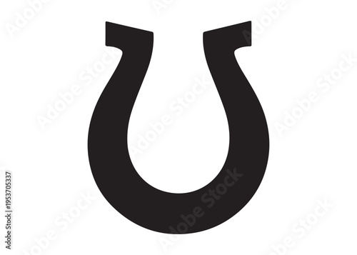 horseshoe logo silhouette vector, lucky iron horseshoes silhouette vector illustration, blacksmith horseshoe logo, horse footwear logo silhouette design on white background