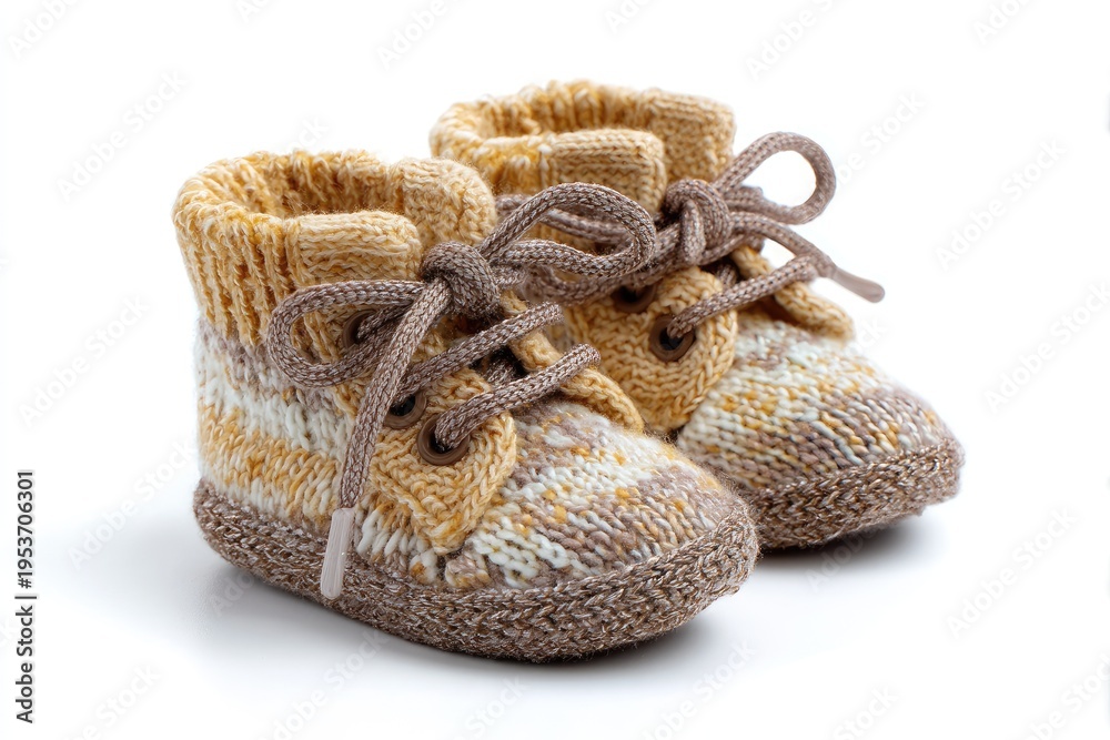 Obraz premium Baby booties isolated on white background