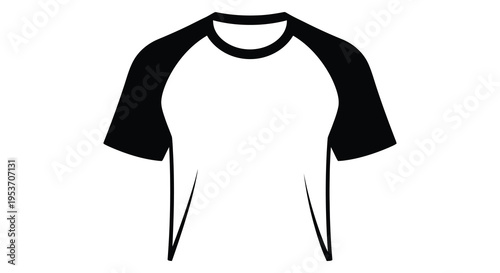 A stark black t shirt design is prominently displayed against a white background creating a bold silhouette high quality professional detailed modern