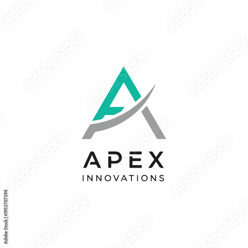 A letter logo with a teal, gray, and black color scheme