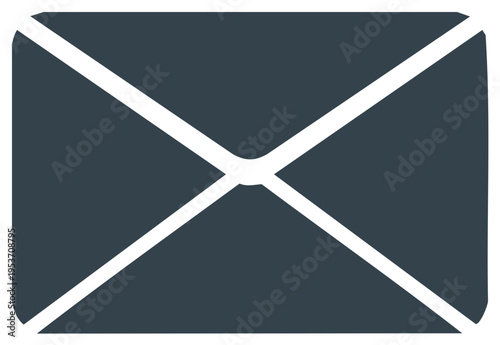 Email Message Symbol Enclosed Envelope Icon for Correspondence Mail Delivery and Postal Mailing Services
