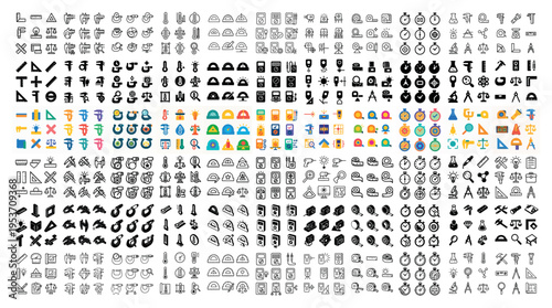 Interface icons with arrow clock bell outline