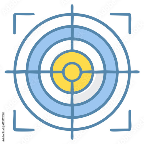 Target Center With Crosshairs Focus Illustration Achievement Goal Bullseye Objective