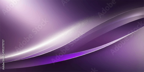 A bright abstract purple wave background features a flow of violet and pink light curves with a motion pattern design for an elegant vector art backdrop