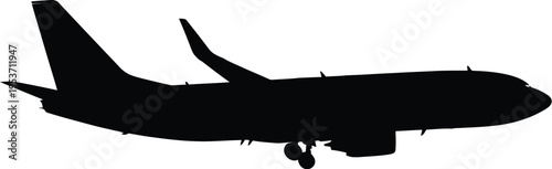 Dark Airplane Silhouette Ready for Global Air Travel