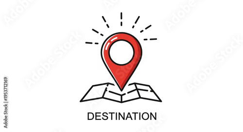 Destination Pinpoint Icon - Navigation and Location Symbol for Travel and Guidance.