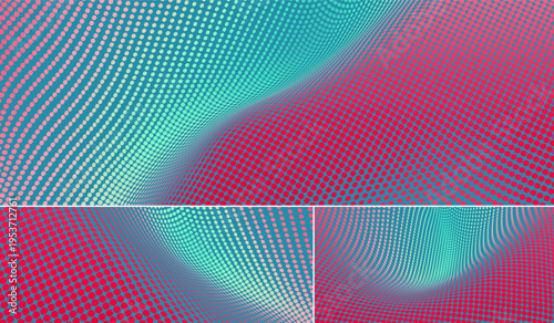 Convex background. Gradient texture. Grid surface. 3D illustration for brochure, poster, cover, card, presentation, flyer or banner.