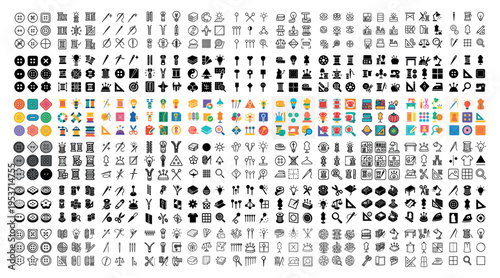 Miscellaneous icons with camera heart star varied