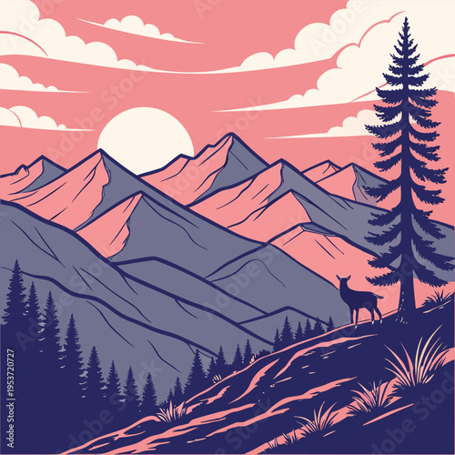 winter landscape vector