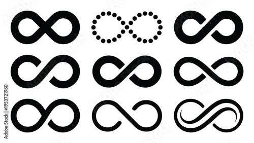 Collection of Infinity Symbols in Various Styles
