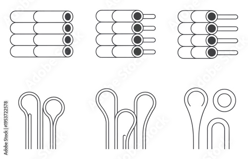 Stylized of Fasteners and Tubes