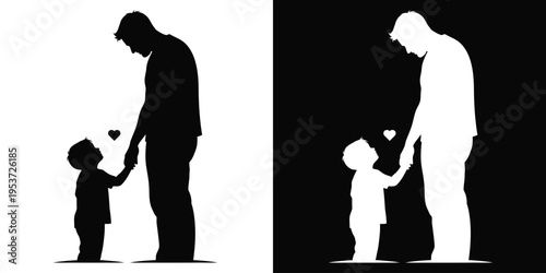 Contrasting parent child relationships in light and dark