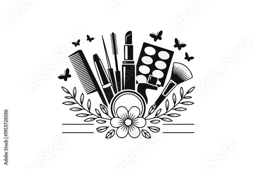 Beauty Makeup Tools illustration Vector