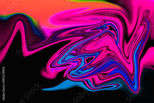 Abstract Neon Swirl