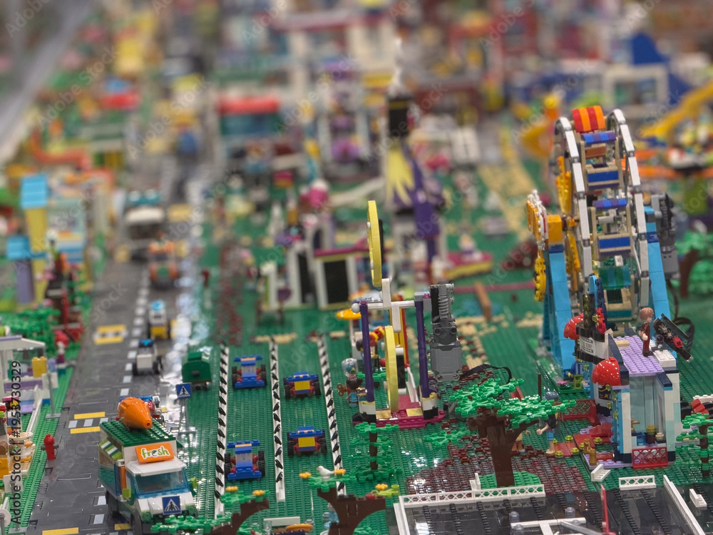 Fototapeta premium Lego city amusement park display