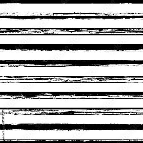 Seamless horizontal grunge stripes, rough vector background