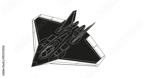Advanced Military Aircraft Design Concept - Futuristic Fighter Jet