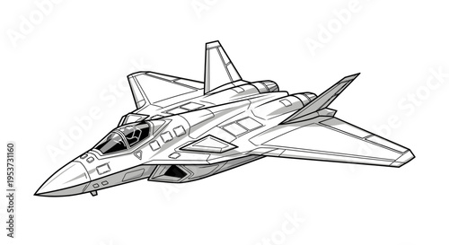 Advanced Military Aircraft Design Illustration