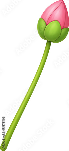 Cute 3D Buddha’s Birthday Illustration with Young Monk, Buddha Statue and Lotus Flower