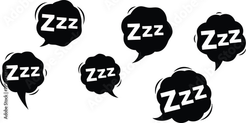 Zzz Sleep Speech Bubble Icons