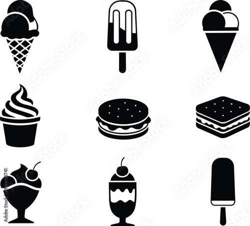 Delicious Ice Cream and Dessert Icons