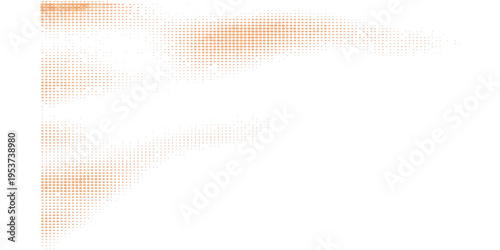 A 3d business woman walking through a black paper frame transition with an abstract grunge motion symbol vector illustration