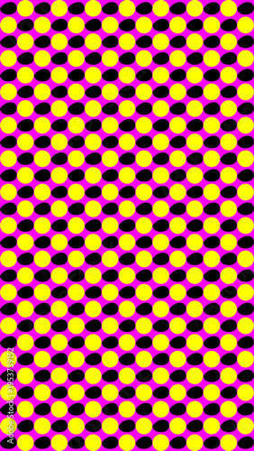 Abstract Pink and Yellow Polka Dot Pattern vector background