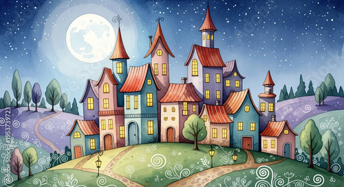 fantasy landscape with castle
