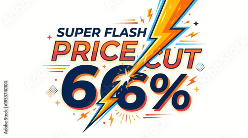 Super Flash Price Cut 66% Off Sale Banner