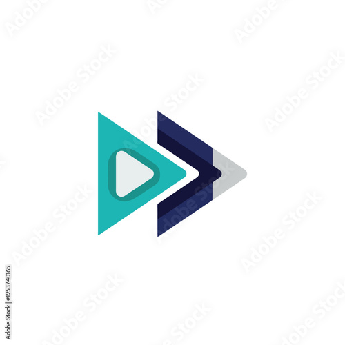 Free Download Abstract graphic with two stylized, directional arrows on white background - GFXLoad