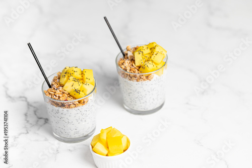 Wallpaper Mural Chia pudding with Mango in Glass Torontodigital.ca
