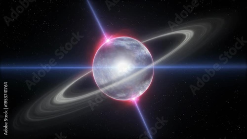 Visualizing a Neutron Star with Intense Magnetic Field and Accretion Disk